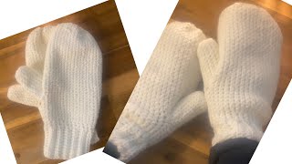 DIY MITTENS  how to crochet mittens  3 sizes [upl. by Prochoras]