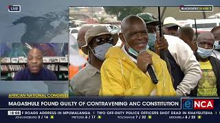 Reaction  Ace Magashule expelled from the ANC [upl. by Pembroke]