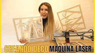 CREANDO DECORACION con Maquina LASER ❤️ ¡Os enseño los resultados PROBAMOS los cuadros en 3D😱 [upl. by Neerbas]