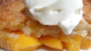 How to make Peach Cobbler  Canned Peaches  Fast [upl. by Kassandra]