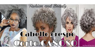 CORTES CABELLO RIZADO CORTO CANOSO MUJERES DE DIFERENTE EDAD 🌸 [upl. by Mallin696]