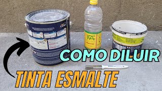 Aprenda de forma fácil como diluir tinta esmalte com solvente [upl. by Nilved452]