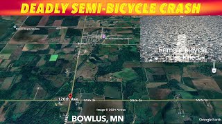 Deadly Semi Vs Bicycle Accident In Minnesota [upl. by Norford]