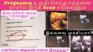 My Pregnancy Scan Report in Tamil 7th week pregnancy scan report  1st month dating scanlpregnancy [upl. by Faxen]