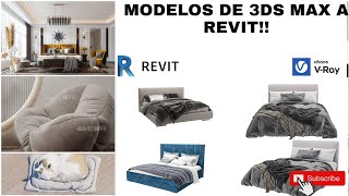 COMO PASAR MUEBLES DE 3DS MAX A REVIT  VRay For Revit [upl. by Eseila]