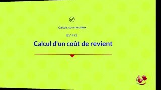 BTS MCO  BTS MUC  Gestion  Comment calculer un cout de revient avec un taux de marque [upl. by Hessney]