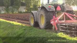 John Deere 6150R met Evers 5 tands culivator  Akkerland met kleigrond Flevopolder 2014 [upl. by Brigitta604]