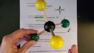 Electron geometry molecular geometry polarity and intermolecular forces  problem solving process [upl. by Ymij]