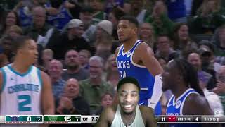 Hornets vs Bucks Full Highlights Reaction [upl. by Joachima]