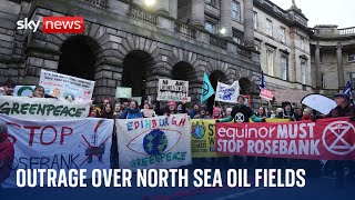 Climate Protests in Edinburgh over North Sea oil fields [upl. by Suzan]