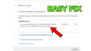 Fix DNS Server Not Responding On Windows 11  Wi Fi or Ethernet Connection  How To [upl. by Nylleoj306]