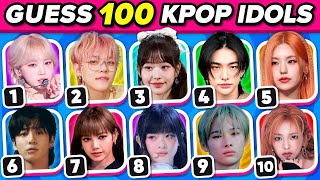 GUESS 100 KPOP IDOLS 🎵 Most Popular Idols  Kpop Quiz 2024 [upl. by Kira889]