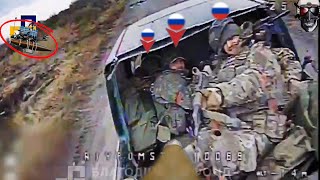 Horrible Ukrainian FPV drone brutally hunts down Russian soldiers before blowing them up one by one [upl. by Yesnek]