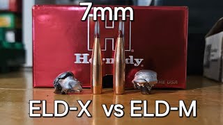 7mm rem mag 162 ELDX vs 162 ELDM  ballistics gel amp deer shoulder blade at 100 yards [upl. by Reube838]