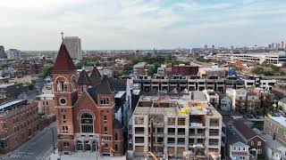 Drone View Of The Residences At St Boniface  Of Noble Square’s Boniface Church [upl. by Coats148]