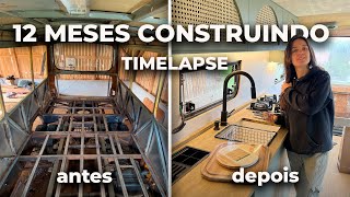 12 MESES TRANSFORMANDO UM ÔNIBUS EM MOTORHOME TIMELAPSE [upl. by Chelsey]