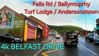 4k BELFAST MORNING DRIVE Falls Rd  Ballymuprhy Turf Lodge Andersonstown [upl. by Fonz]