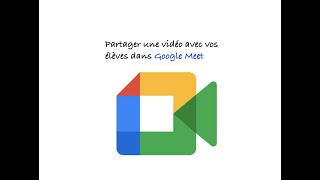 Partager une vidéo sur Meet [upl. by Aryamo]