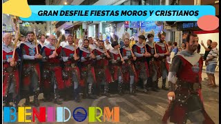 Benidorm Gran desfile fiestas Moros y Cristianos 2024 Costa Blanca España [upl. by Concordia]