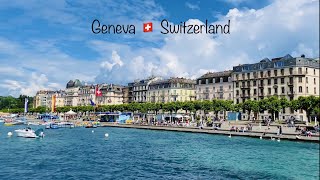 A Summer Walk in Geneva Switzerland  June 2023  徒步游览日内瓦 [upl. by Yelrahs]