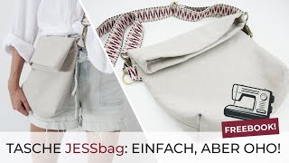 UMSCHLAGTASCHE nähen ♥ Freebook JESSbag [upl. by Raymund202]