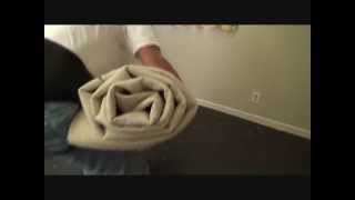 How to roll up removed carpet [upl. by Enilec]