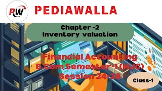 BCom Semester12428 Financial Accounting Chapter2Inventory Valuation  class 1 [upl. by Yendor887]