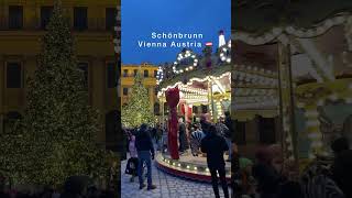 Christmas Market in Schönbrunn Palace Vienna Austria 🇦🇹😍❤️👍 Christmas christmasmarket [upl. by Ailet]