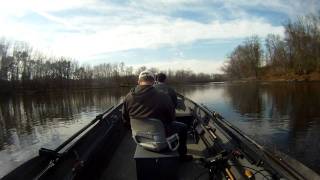 Steelhead fishing from my uncles Fish Rite jet boat on Grand River [upl. by Banky]