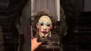 Cutting a Leatherface mask’s hair art halloween leatherface texaschainsawmassacre [upl. by Llennod]