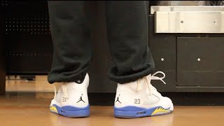 Air Jordan 5 Retro quotLaneyquot On Feet Review [upl. by Marden]