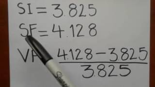 Como calcular la variacion porcentual ejercicio  ejemplo [upl. by Neeka]