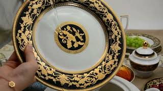 Luxury customized black gold porcelain dinnerware  from Karosa [upl. by Enrique]