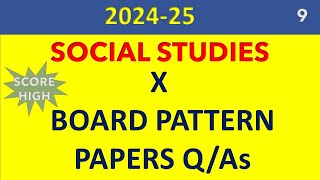 307  PAPER 9 CLASS X SOCIAL STUDIES BOARD PATTERN  SOCIAL STUDIES PAPER FOR CLASS 10 BOARD 202425 [upl. by Yltneb]