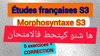 Études françaises S3 EXAMEN morphosyntaxe exercices  CORRECTION [upl. by Libove]