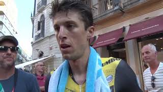 George Bennett  postrace interview  Stage 1  Tour of Spain  Vuelta a España 2018 [upl. by Arvad]