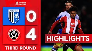 Osula amp McAtee Score Four  Gillingham 04 Sheffield United  Highlights  Emirates FA Cup 202324 [upl. by Rape462]