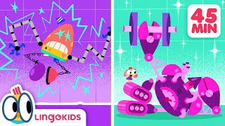 ROBOTS FOR KIDS 🤖⚙️ Songs Cartoons and More About Robots  Lingokids [upl. by Atikal680]