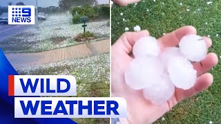 Severe storm warning issued for Sydney with threat of hail  9 News Australia [upl. by Roybn]