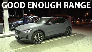 Polestar 2 SR Single Motor range test in winter [upl. by Rheta]