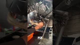 Kawasaki ER6N Oil amp Oil filter change userpspmotorgarage [upl. by Wohlert]