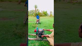 25Hp Diesel Engine Starting With Bike New Experiment engine startup bike shorts [upl. by Woolson893]