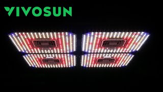 Vivosun 4 pack Aerolight 400W LED grow light PAR test and review [upl. by Alahc176]