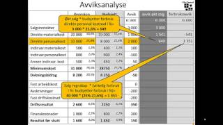 Driftsregnskap 1 forenklet avviksanalyse [upl. by Harts]