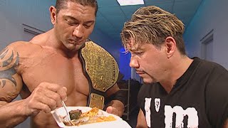 Batista steals Eddie Guerreros dinner SmackDown Sept 30 2005 [upl. by Felske938]