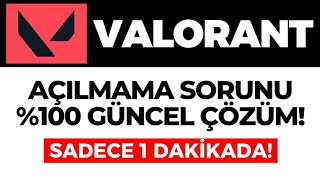 Valorant Açılmama Sorunu Nasıl Çözülür Valorant Açılmıyor Ne Yapmalıyım GÜNCEL [upl. by Ahsha]