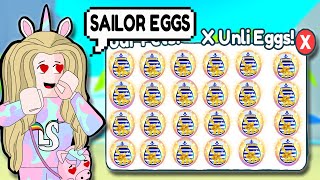 HATCHING UNLIMITED SAILOR EGGS In Pet Simulator X  Roblox [upl. by Arza]