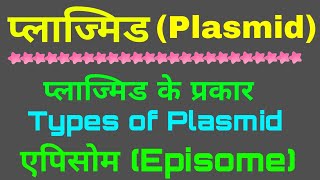 Plasmidप्लाज्मिड प्लाज्मिड के प्रकार  Types of Plasmid  एपिसोम  Episome  Biology class 12 [upl. by Nyluqcaj613]