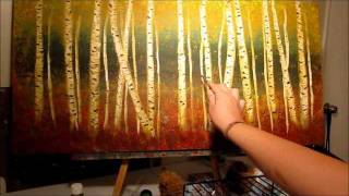 How to Paint Birch Trees  step by step [upl. by Eirbua]