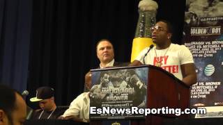 Adrien Broner Calls Jessica LIVE during presser [upl. by Llesig]